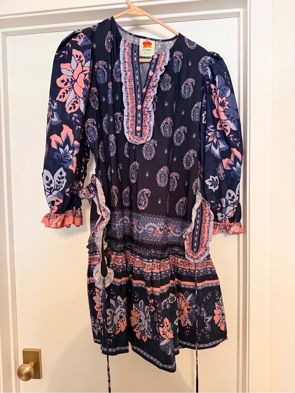 FARM Rio Blue Ayla Mini Dress